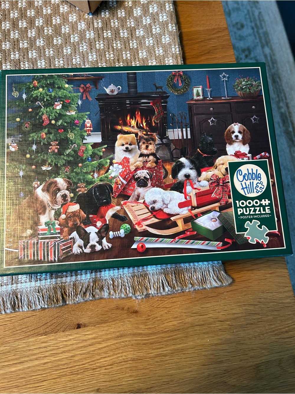Cobb Hill by New Balance Festive Puppies Puzzle - Red, Green, White